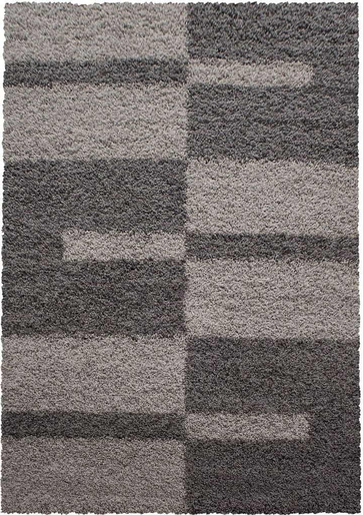 Hochflor Teppich Gianna rechteckig, Farbe: Taupe, Größe:120x170 cm