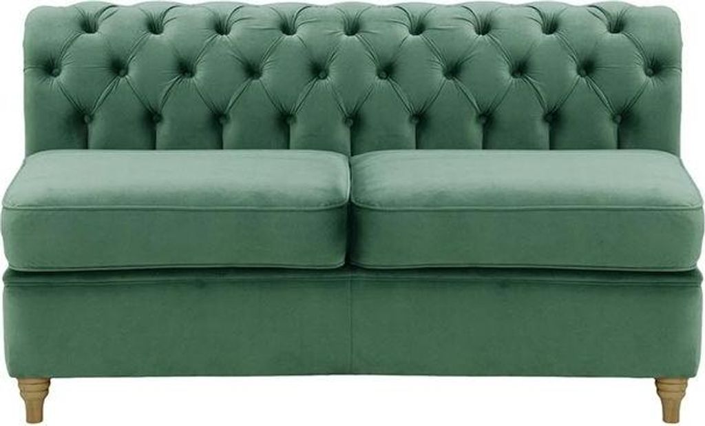 Chesterfield Modul - Innenelement, zweisitzig (2CP)-Velluto 12-wax black