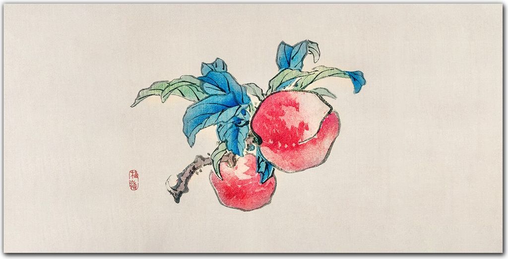 Coloray Bild aus Leinwand 140x70 Leinwand Dekoration - Fruchtblätter