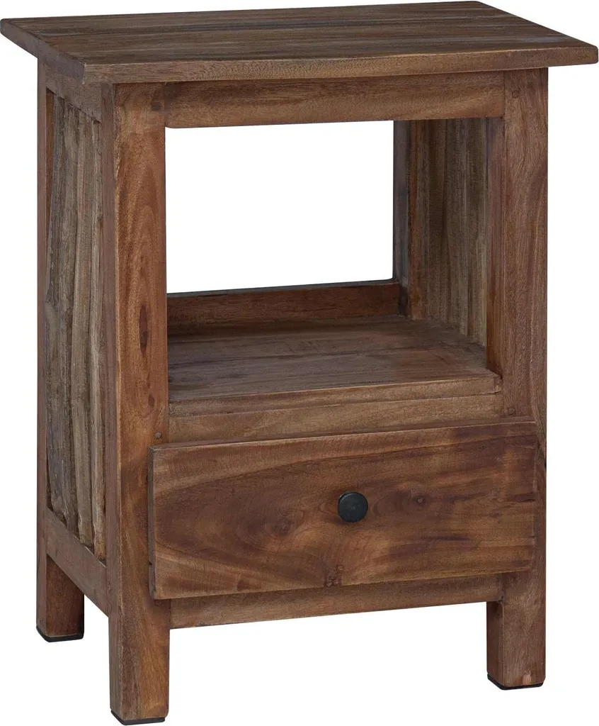 vidaXL Comodino Vintage 30x30x47 cm Legno Massiccio Recuperato