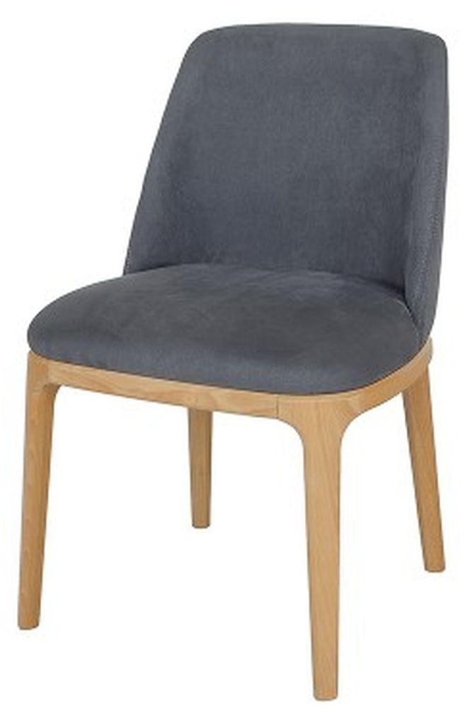 Design Stuhl Lehnstuhl Polster Stühle Lounge Massiv Holz Textil Holz Sessel Neu