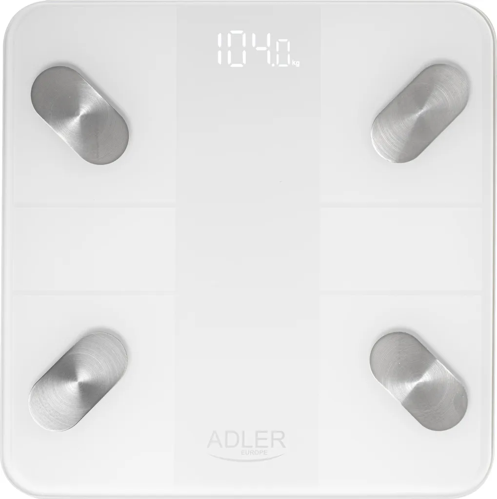 Adler AD 8186 Pèse-personne intelligent blanc impédancemètre Bluetooth