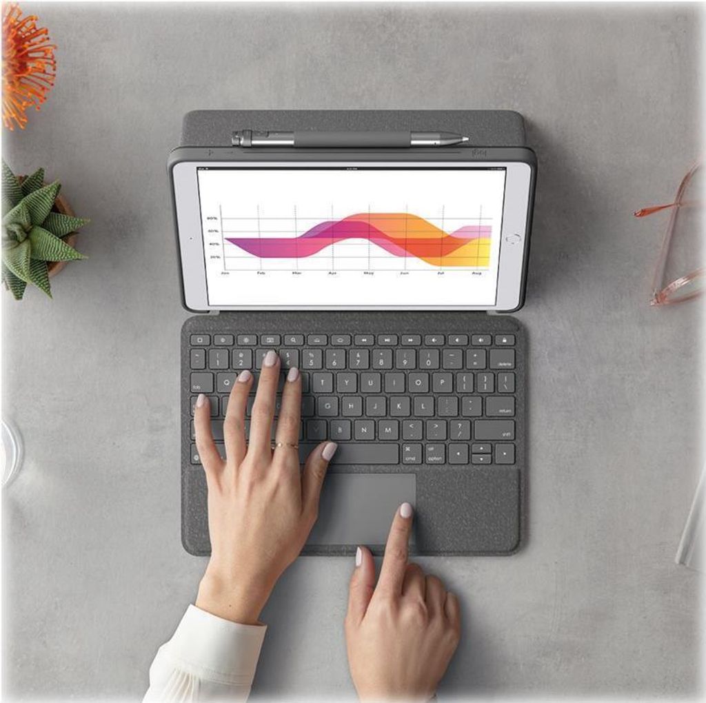 Logitech Combo Touch, QWERTY, US International, Touchpad, Produktbild 