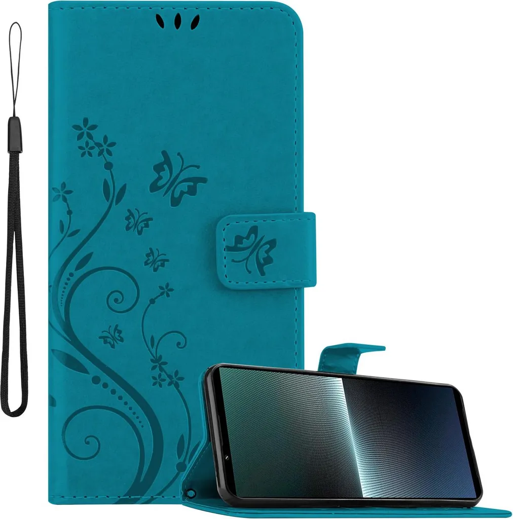 Custodia Sony Xperia 1 V Cadorabo Floral Blue | Elegante e Funzionale
