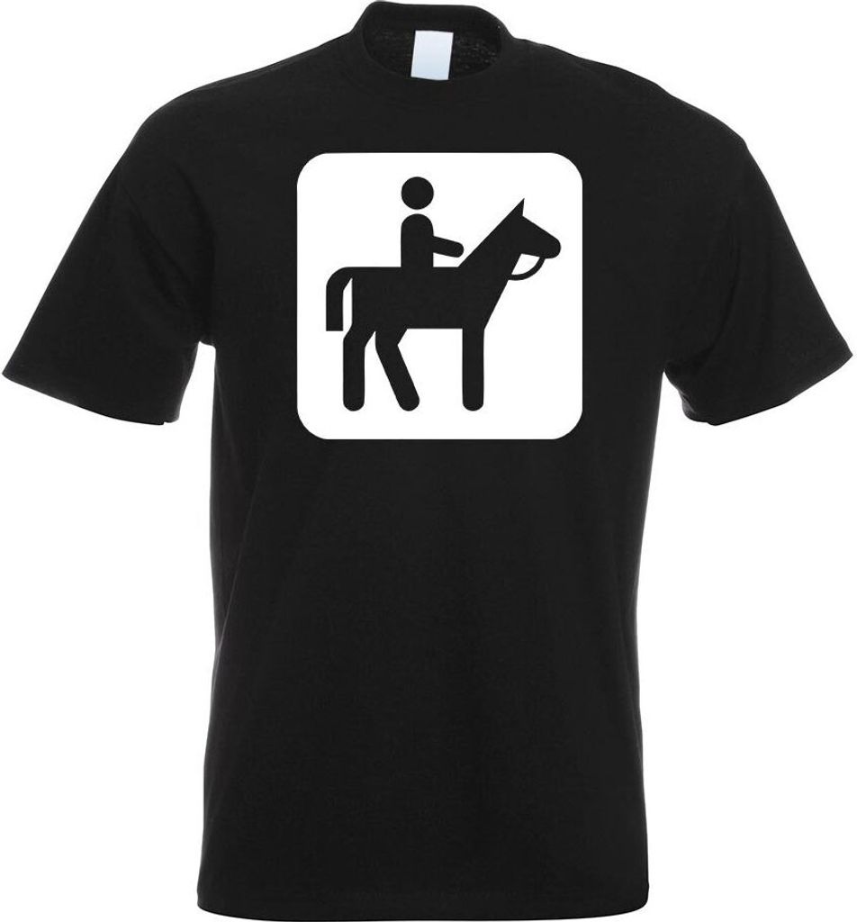 Kiwistar - T-Shirt - schwarz - Pferdewandern Piktogramme Herren Funshirt Bedruckt Design Sprüche Spruch Motive - mit Motiv Bedruckt - Funshirt Des...