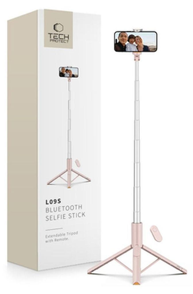 Tech-Protect selfie stick tripod L09S Bluetooth, pink Obrázok produktu 
