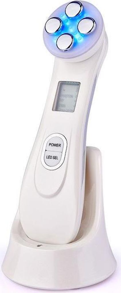 Ultraschall-Schönheitsgerät, Massagegerät, Mitesserentferner, Anti-Falten, 5-in-1-Ultraschall-Schönheitsgerät für das Gesicht, 6 Modi LED-Sp...