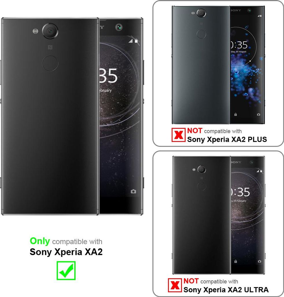 Cadorabo Hülle für Sony Xperia XA2 Schutz Hülle in Blau Schutzhülle Handy Hülle Etui Case Blumen Flower