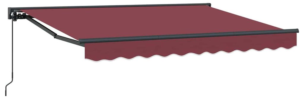 Manuell einziehbare Markise Bordeauxrot 3 x 2 m