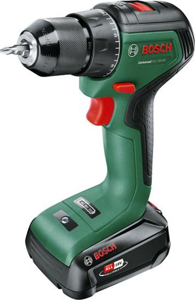 Akku-Bohrschrauber UniversalDrill 18V-60, 1 x Akku PBA 18V 2.0Ah, Tragekoffer