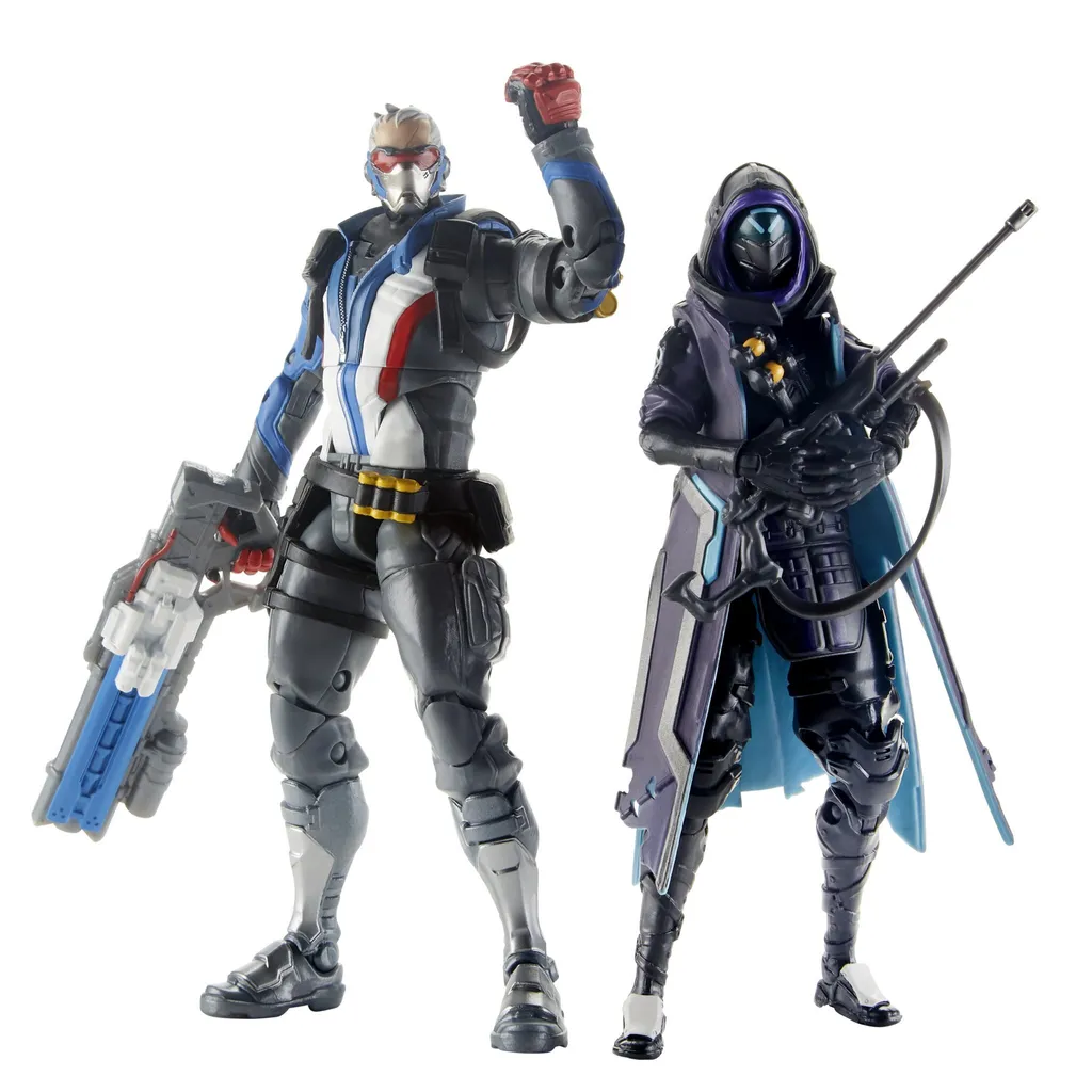 Pack 2 Figurines Articulées Overwatch Ana et Soldier 76 Collection 15cm