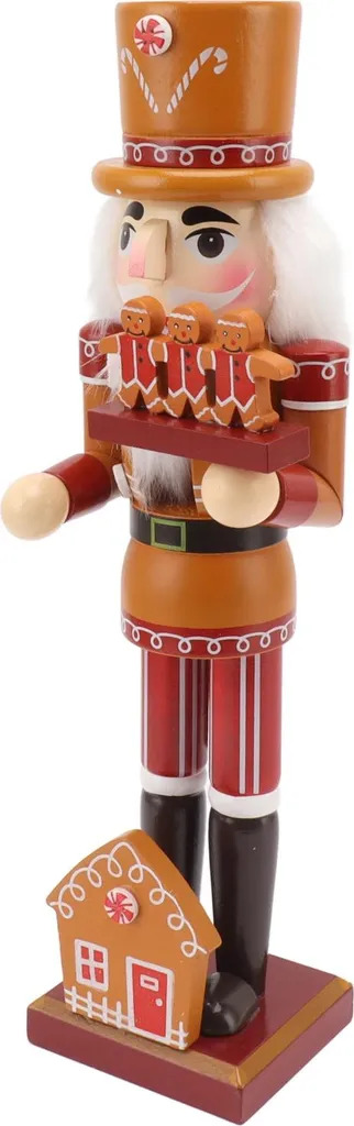 Poupée Décorative en Bois 35cm Figurine de Collection Multicolore