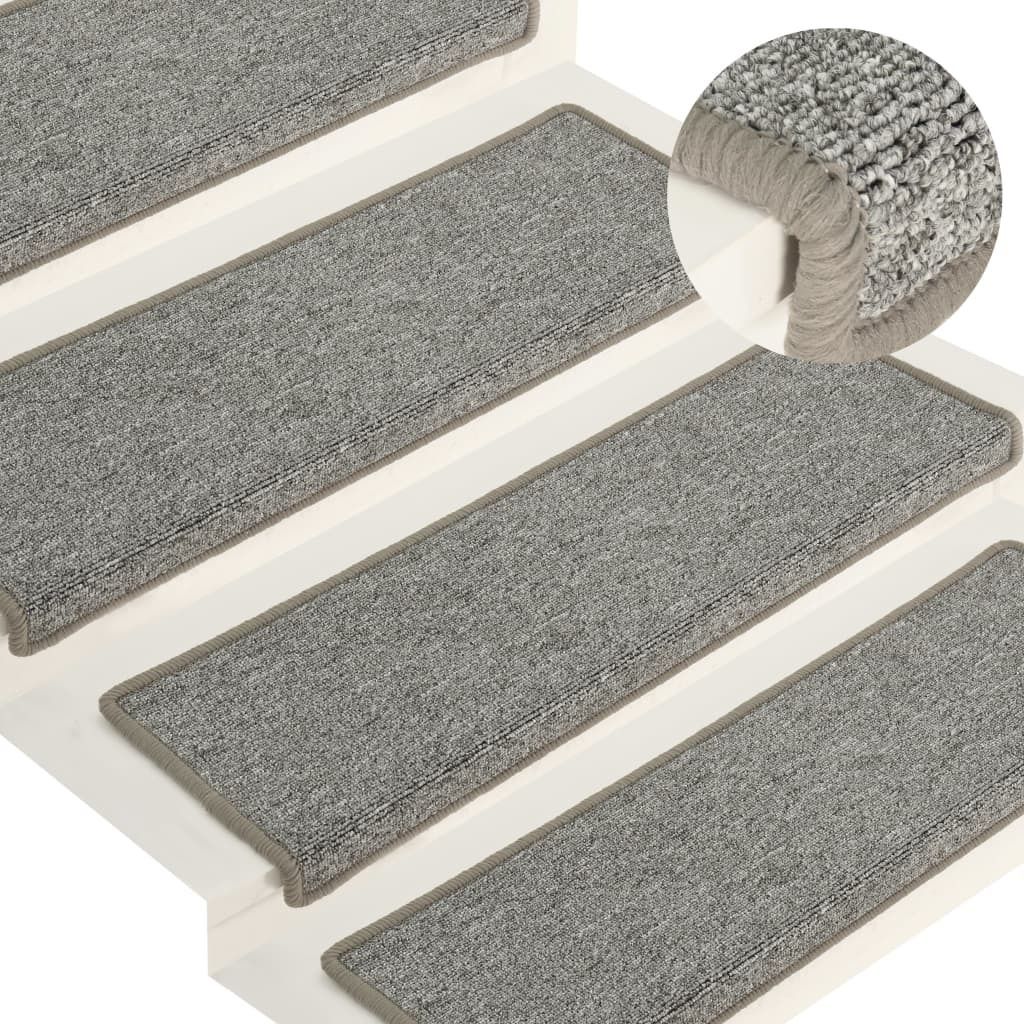 The Living Store Stufenmatten 15 Stk. 65x21x4 cm Weiß und Grau