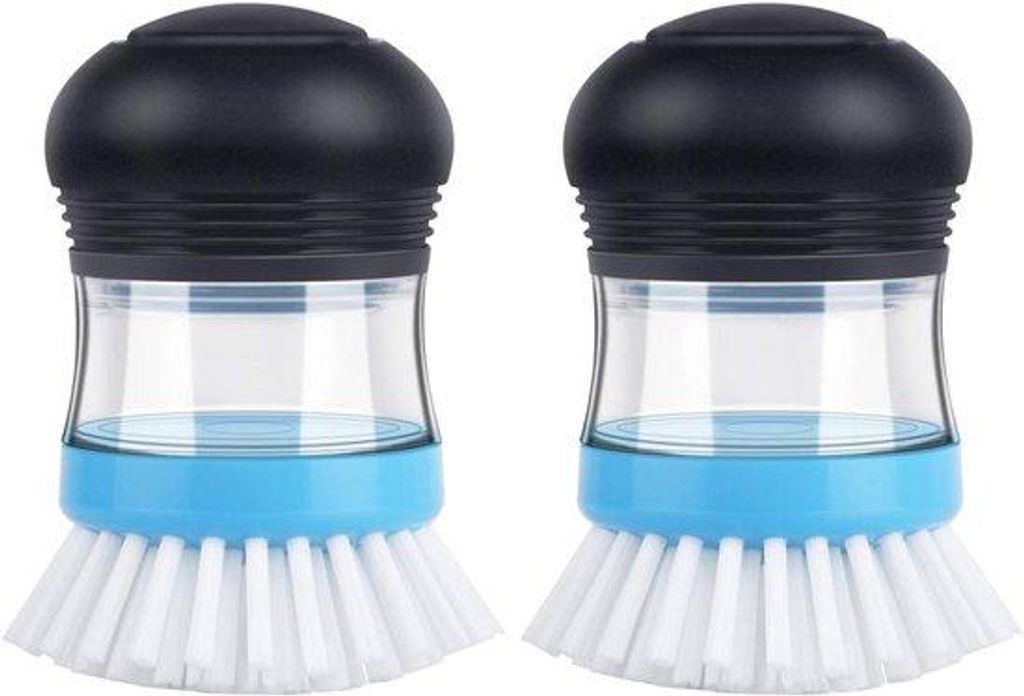 Küchenbürste marineblau mit Seiftdose, 2-teilig