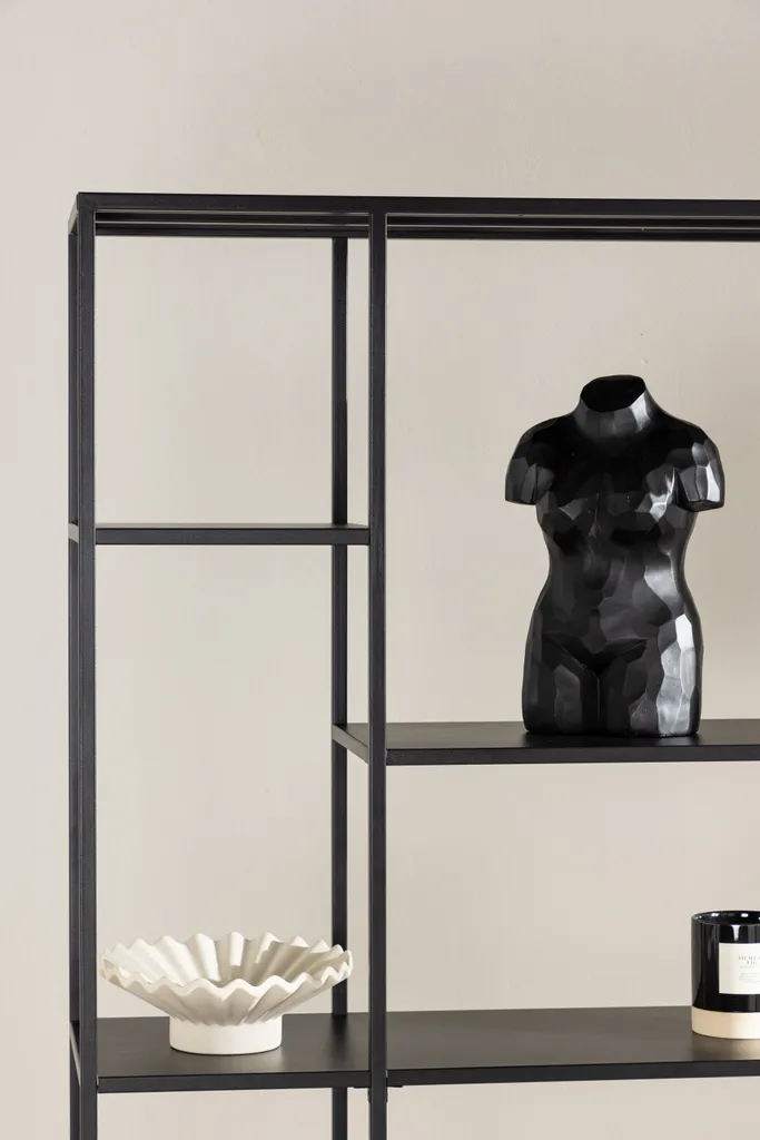 Bibliothèque ElAlto noire 6 étagères - Meuble de rangement robuste 180cm - 9