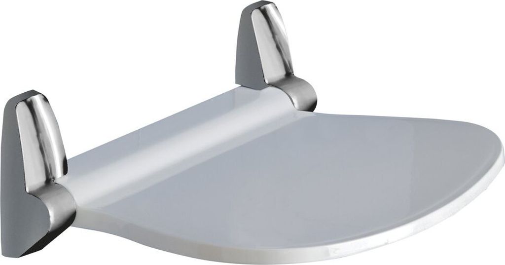 SOUND Duschsitz 38,5x35,4cm, klappbar, weiß/chrom