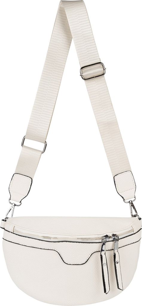 styleBREAKER Damen Umhängetasche in Halbmond Form, abnehmbarer verstellbarer Schultergurt, Einfarbige Handtasche 02012380