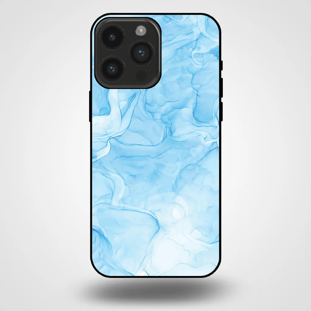 Custodia iPhone 14 Pro Max Smartphonica Marmo Azzurro Design TPU