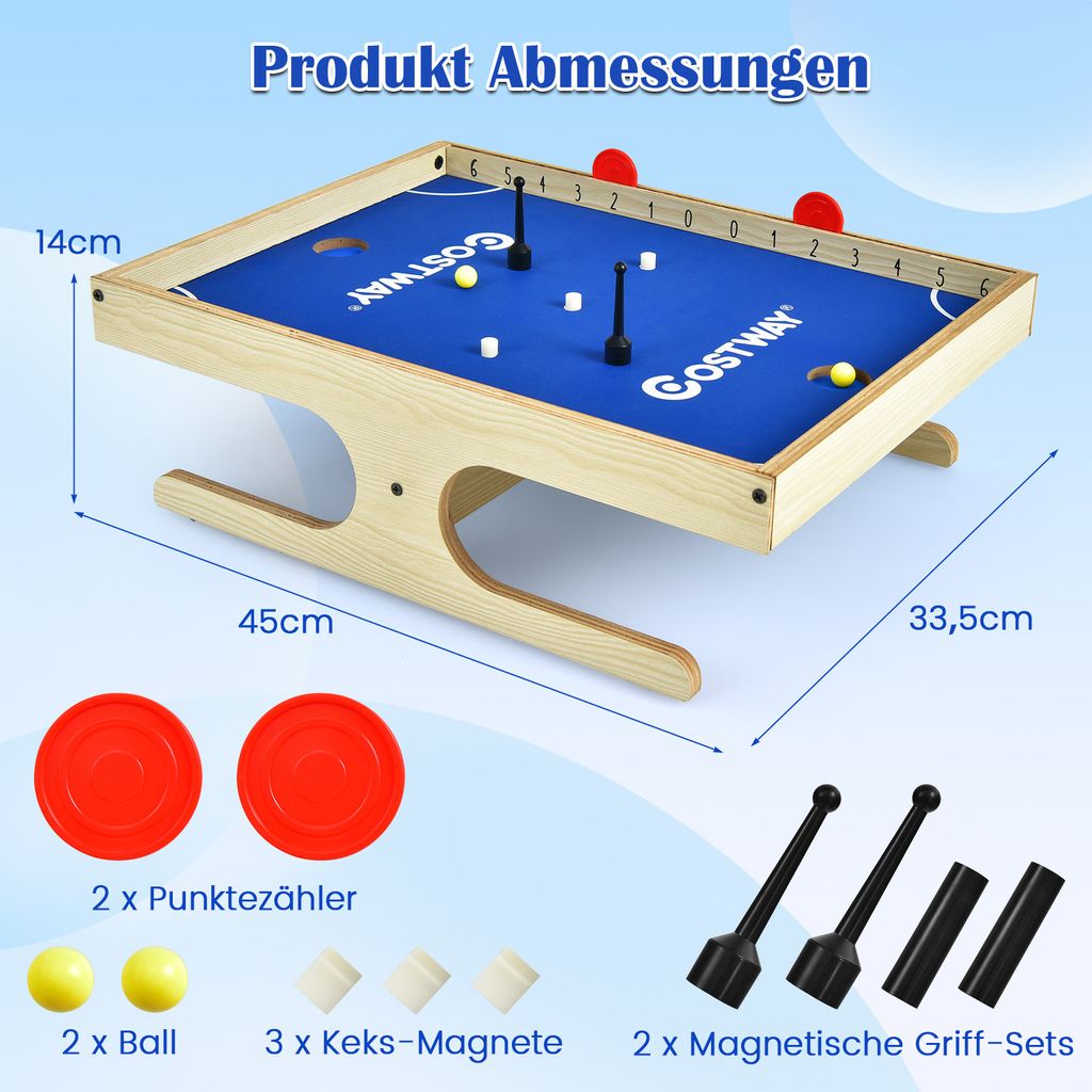 COSTWAY 45 x 33,5 cm hra dřevo pro 2 hráče, se 2 Obrázek produktu 3
