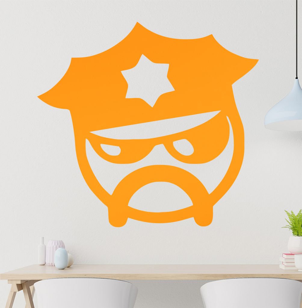 Officer Wandtattoo in 6 Größen - Wandaufkleber Wall Sticker - Dekoration, Küche, Wohnzimmer, Schlafzimmer, Badezimmer