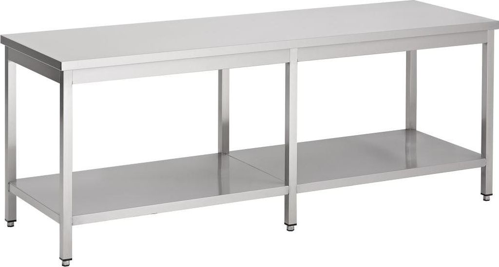 Combisteel Arbeitstisch mit Grundboden aus Edelstahl Produktbild 