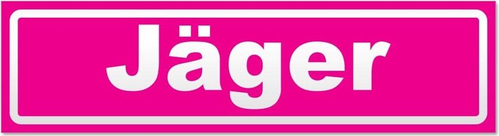 Kiwistar Jäger invertiert Magnetschild Schild magnetisch - 20cm Pink - Magnetfolie für Auto PKW Kfz