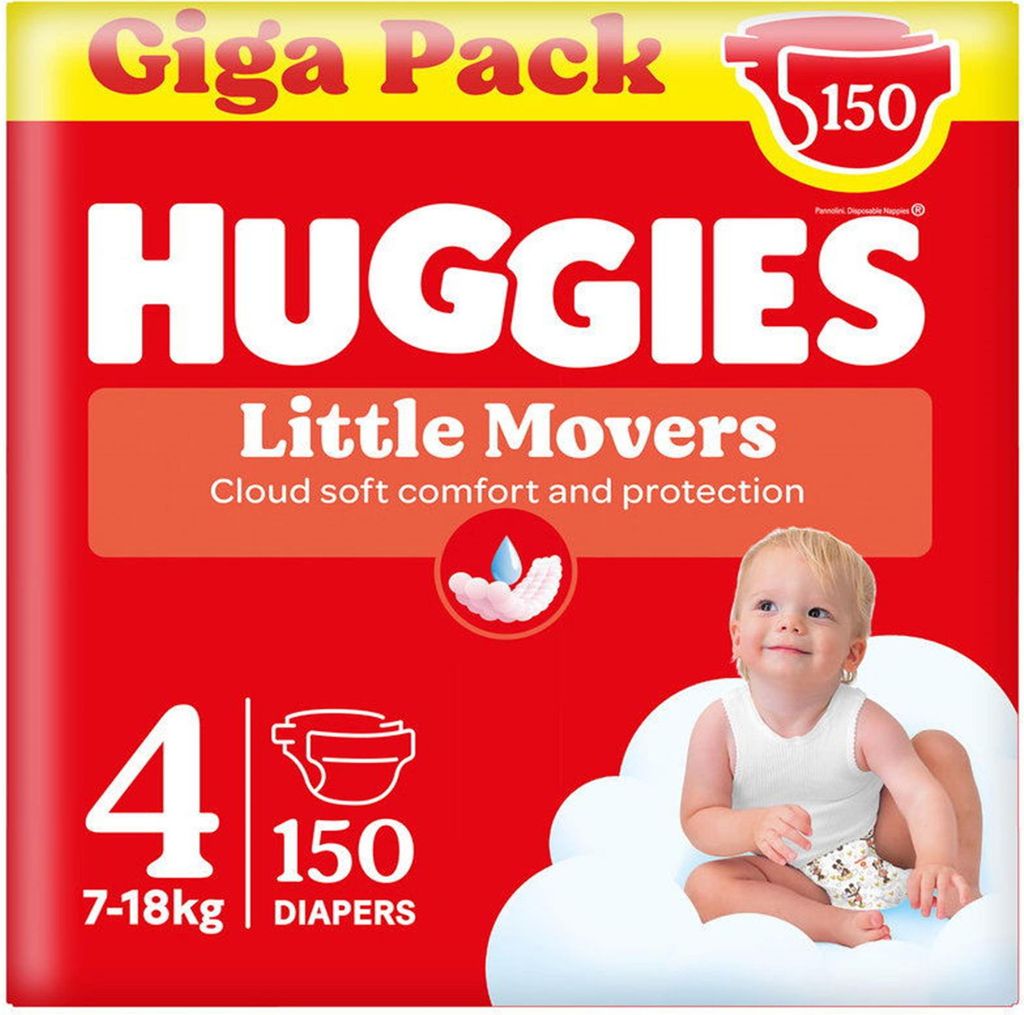 HUGGIES Little Movers vel. 4 (150 ks)