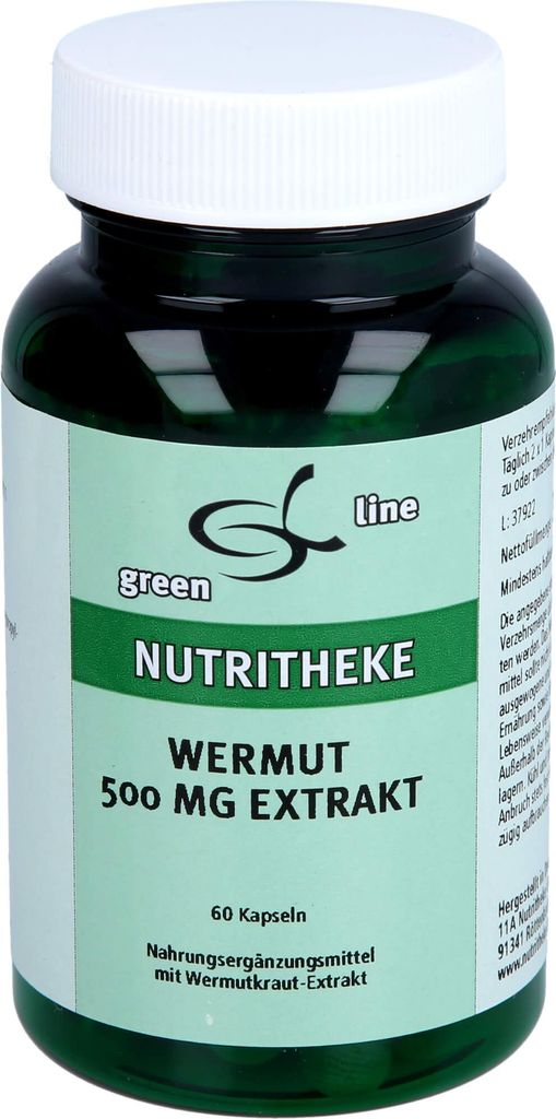 Green Line Nutritheke Wermut 500 mg Extrakt Kapseln bei Appetitlosigkeit, 60 St. Kapseln