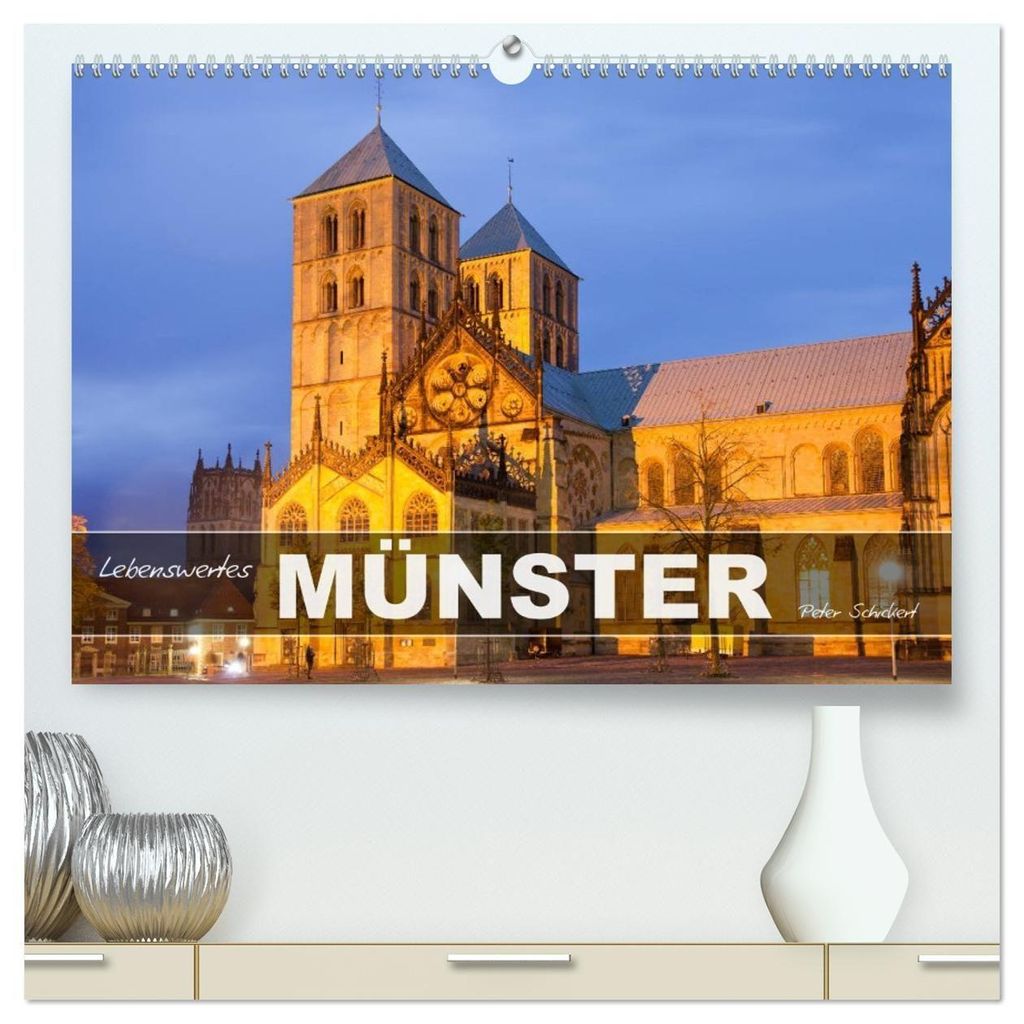 Lebenswertes Münster (hochwertiger Premium Wandkalender 2027 DIN A2 quer), Kunstdruck in Hochglanz