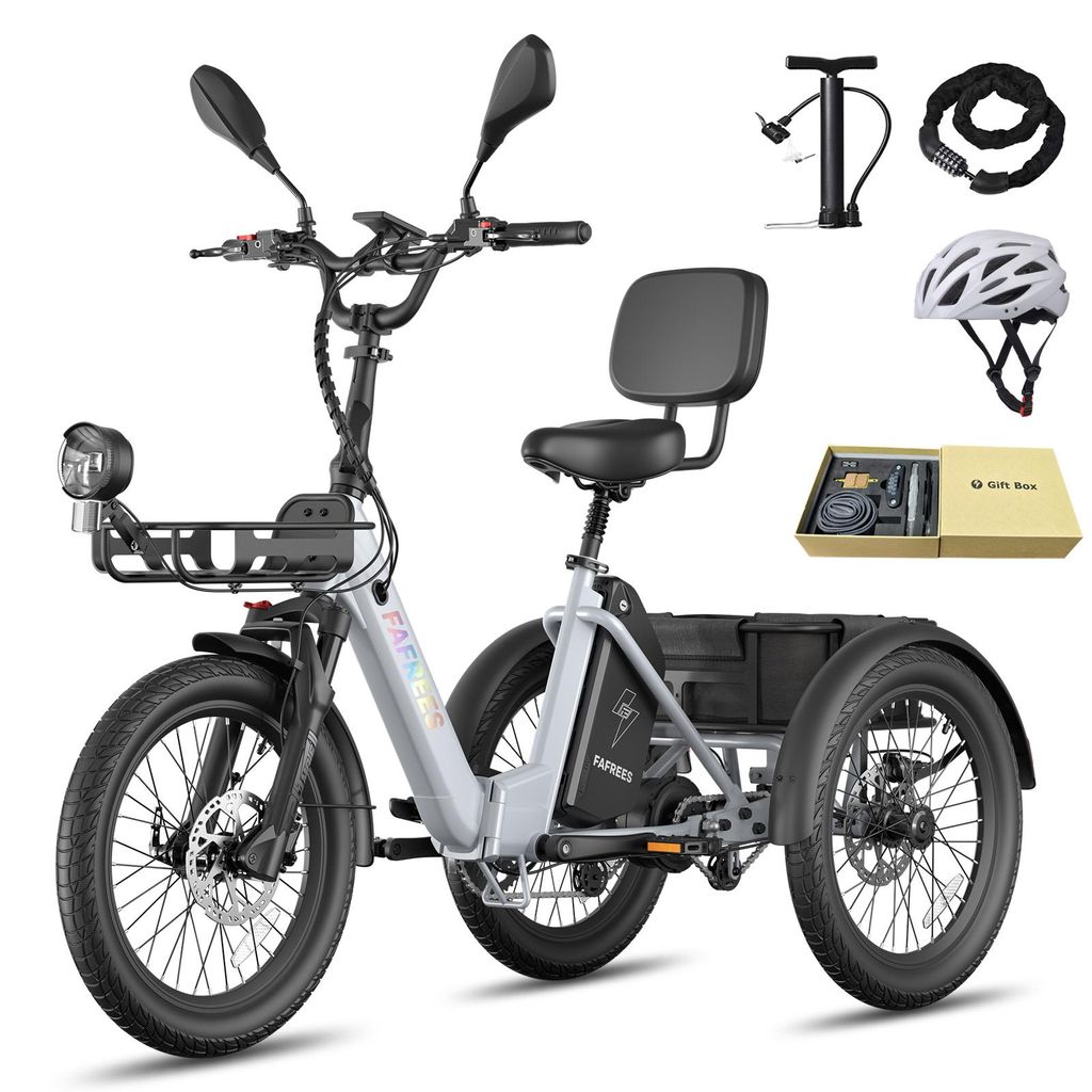E Trike, Last bis 180 kg, Reichweite 100 km, 48 V 25 Ah Produktbild 