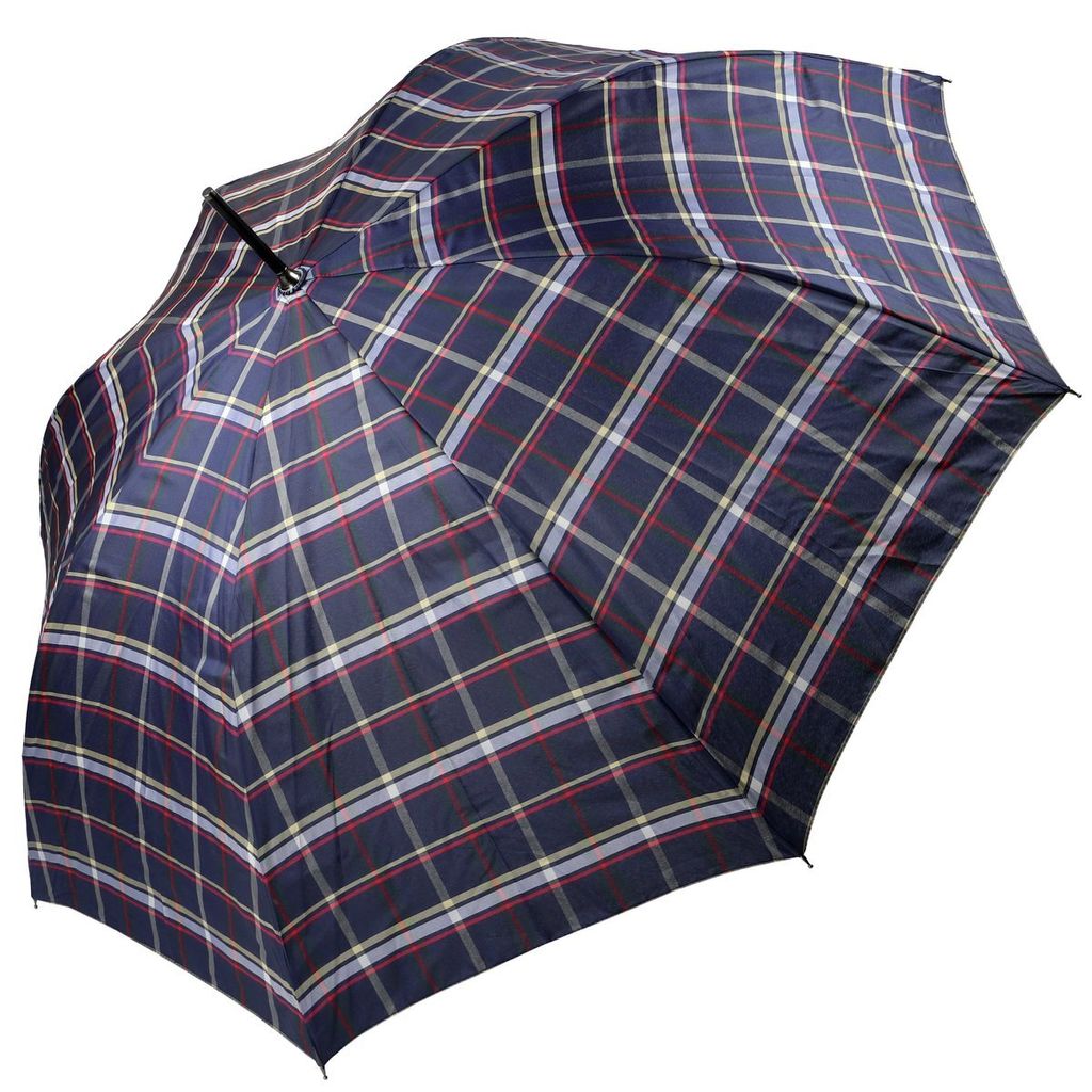 Jasch Regenschirm Stockschirm Damen Herren Karo Automatik Windproof Fiberglas