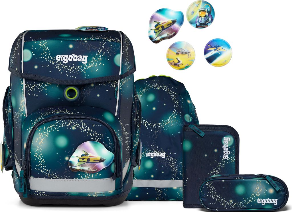 ergobag Schulranzen cubo Set GLOW 28 x 25 x 40 Produktbild
