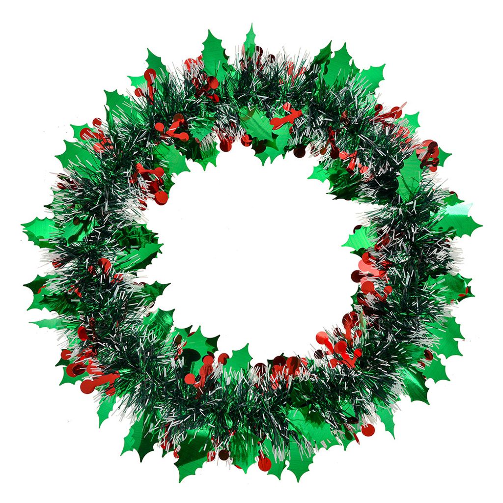 Ghirlanda natalizia Clayre & Eef Ø 35 cm plastica verde Immagine del prodotto 
