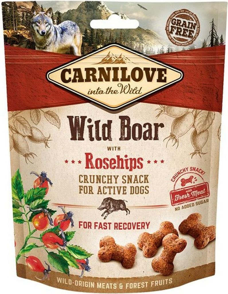 Carnilove Dog Crunchy Snack Wildschwein mit Hagebutten 200gx6