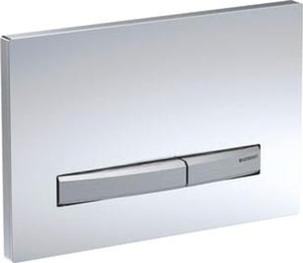 Geberit Sigma50 Betätigungsplatte für 2-Mengen-Spülung, Metallfarbe verchromt, eckig, 115.788.21.2