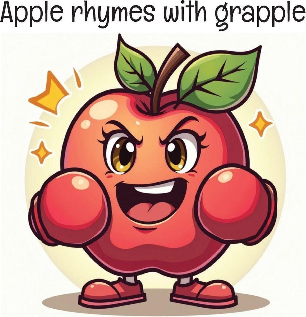 Apple rhymes with grapple