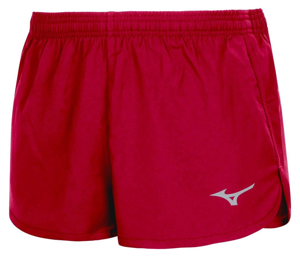 Mizuno Herren RB Split Running Short - U2EBB565, Farbe:Rot, Textil:XL