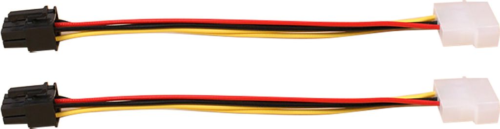 2pcs 17cm Graphics Card Power Kabel Professionelle Plug Play 4Pin bis 6Pin PCI-Express PCIe-Grafikkarten-Netzteil-Adapterkabel für Computerhülle