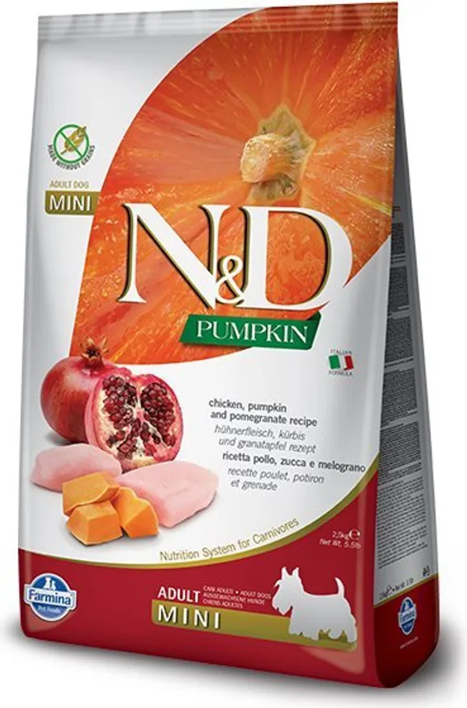 N&D Pumpkin Dog Adult Mini Pollo e Melograno 7 kg