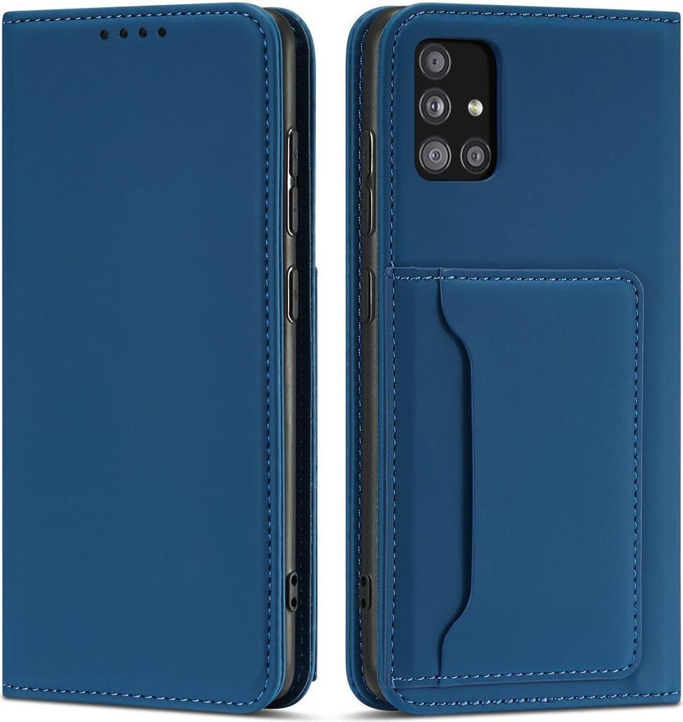 Magnet Card Case für Samsung Galaxy A13 5G Hülle Wallet Kartenhalter Stand Blau