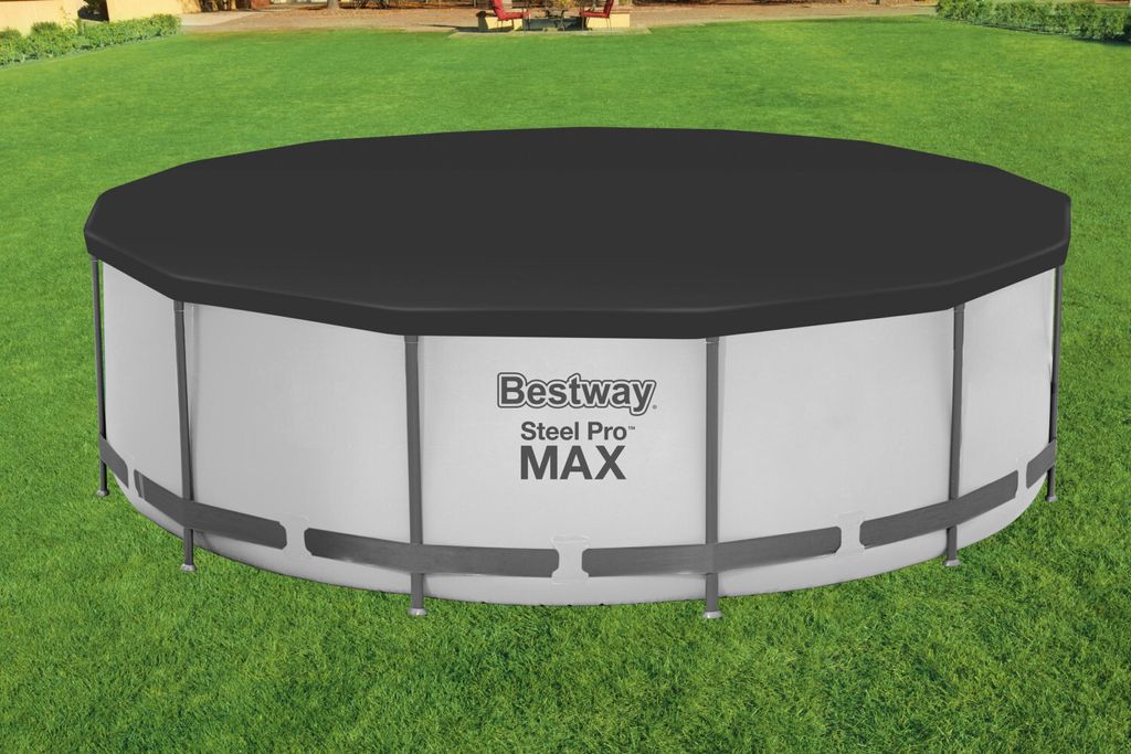 Bestway® PVC-Abdeckplane Ø 370, schwarz, rund Produktbild 3