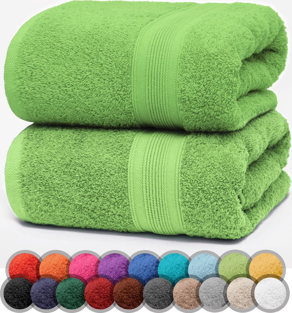 Frottier Duschtücher 2er Pack 70x140cm, 100% Baumwolle, Produktbild 