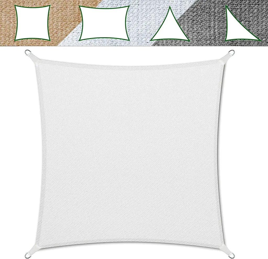 Voile d'ombrage Quadra blanc 3x3 m : fini la chaleur sur votre terrasse