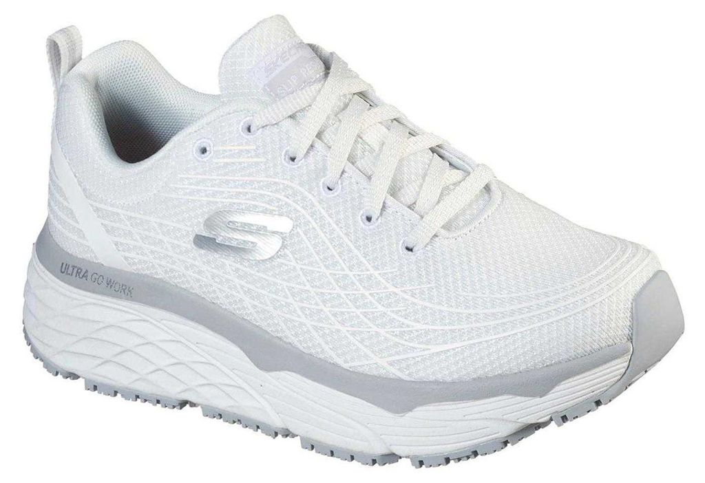 Skechers - "Max Cushioning Elite" Geometrisches Muster Sneaker für Damen GT15767 (38 EU) (Weiß)