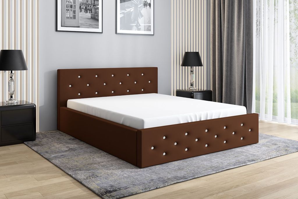Polsterbett VALI 160 x 200 plus Matratze und Bettkasten. Möbel vom Hersteller- Handarbeit! Bett Komplett-Set mit Matratze,Bettkasten, Lattenrost &...