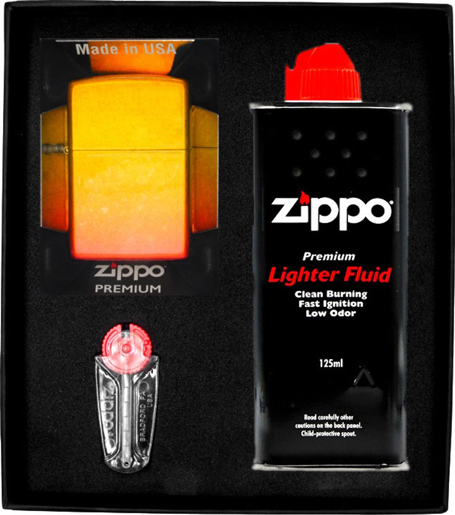 Feuerzeug-Set ZIPPO OMBRE ORANGE YELLOW Geschenk No1
