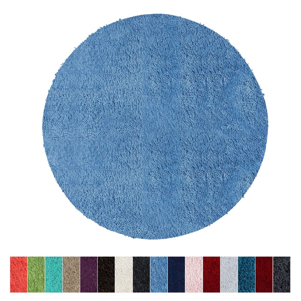 Badematte Sky Soft Hellblau 95 cm Durchmesser