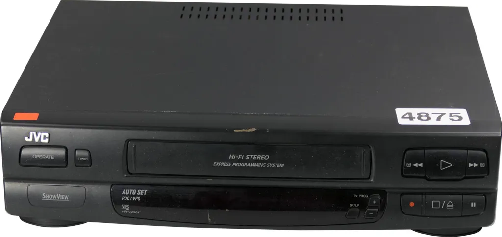 Magnétoscope JVC HR-A637E haute fidélité avec rembobinage rapide