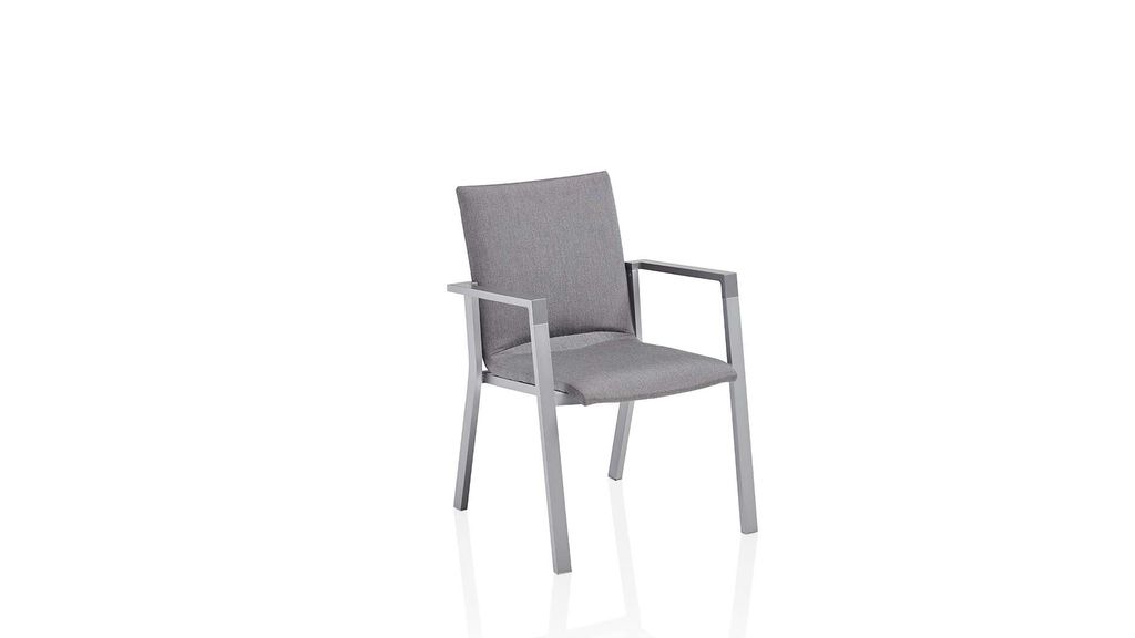 Kettler Stapelsessel Rasmus Alu silber/Sunbrella® flanelle Produktbild 
