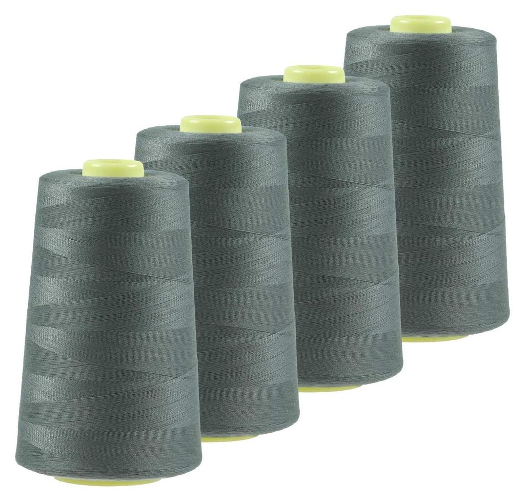 4 x 4572m Qualitäts Overlock-Garn Overlock-Nähgarn Farbe 701 - 740, Farbe:A739 blaugrau